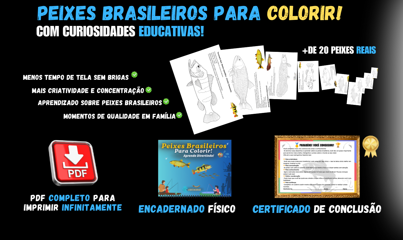 Peixes Para Imprimir e Colorir